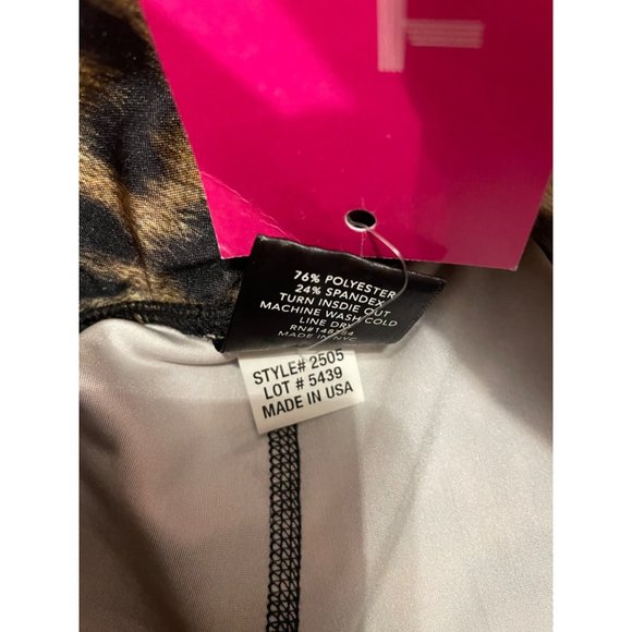 Terez Women's Beige Leopard Goals Activewear Hi-Shine Leggings Pants Size Small - Picture 6 of 14